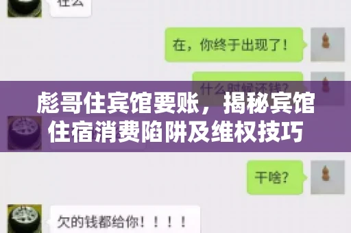 彪哥住宾馆要账，揭秘宾馆住宿消费陷阱及维权技巧