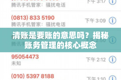 清账是要账的意思吗？揭秘账务管理的核心概念