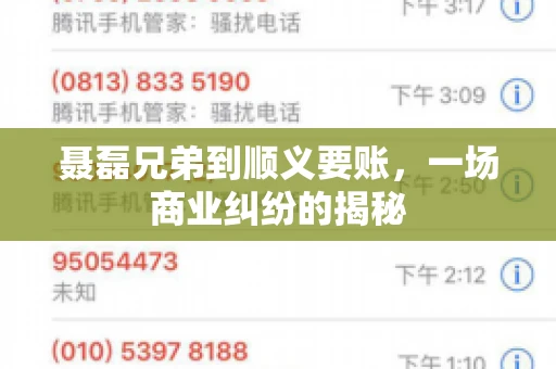聂磊兄弟到顺义要账，一场商业纠纷的揭秘
