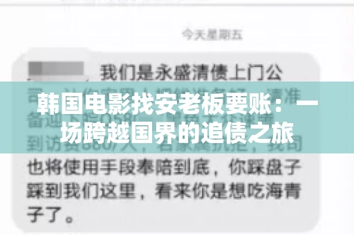 韩国电影找安老板要账:一场跨越国界的追债之旅 韩国电影找安老板要账:一场跨越国界的追债之旅