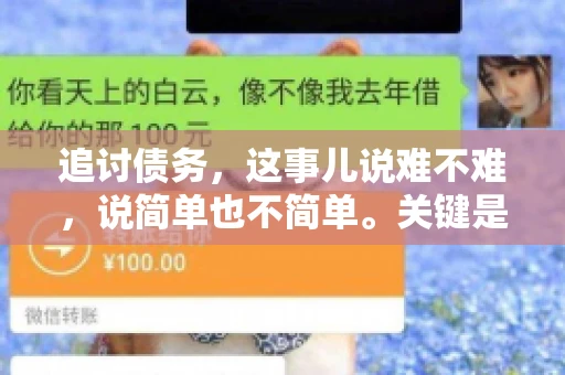 追讨债务，这事儿说难不难，说简单也不简单。关键是要掌握一些门道，才能让整个追讨过程既高效又省心。今天，咱们就来聊聊追讨债务的那些注意事项。